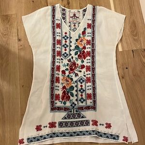 JW Los Angeles white linen Tunic size medium